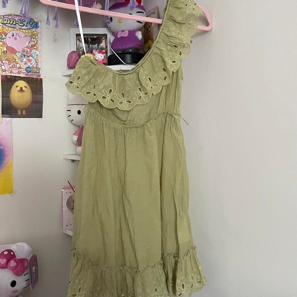 Papaya Women's Green and Khaki Dress